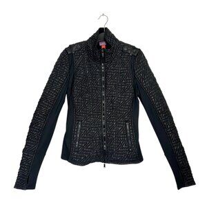 Zella Women's Activewear Quilted Moto Jacket in Black - Sz S